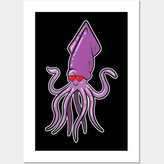 Halloween Squid Costume Funny Matching Part 1 Wall Art by Hasibit